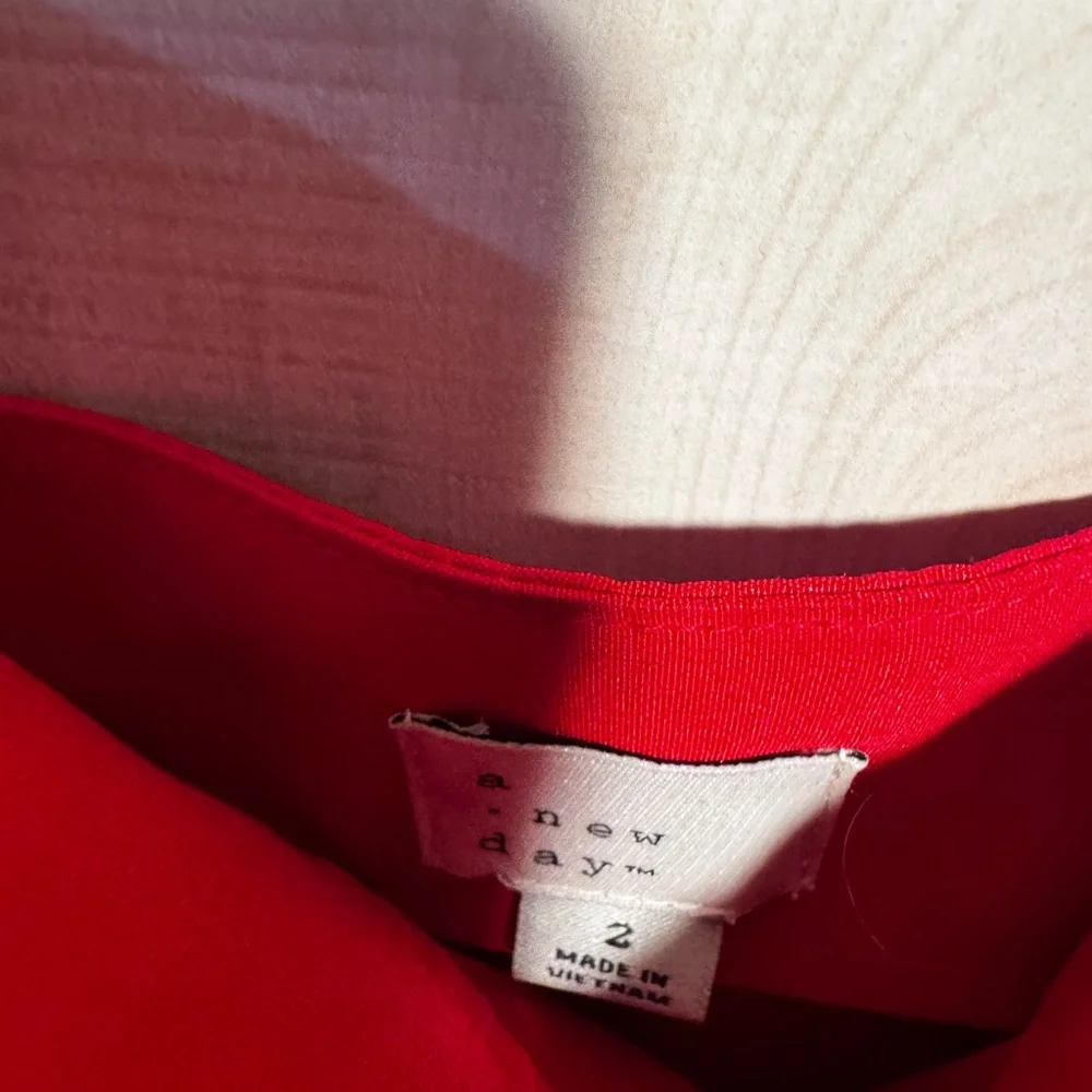 A New Day Red Ruched Sweetheart Midi Dress - Picture 3 of 6